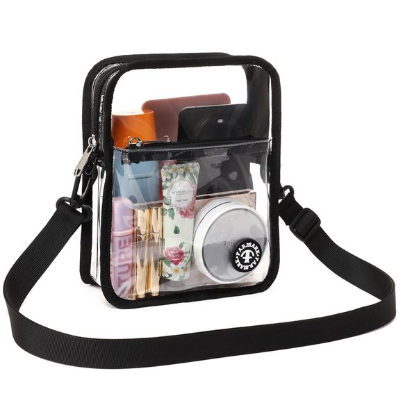 Stadium Aroved Clear Crossbody Bag - Waterproof Transparent Purse With :> - Picture 1 of 6